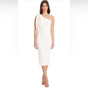 Dress the Population One-Shoulder White Dress